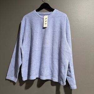New York Laundry Blue Crewneck Sweater Relaxed Fit Size XL